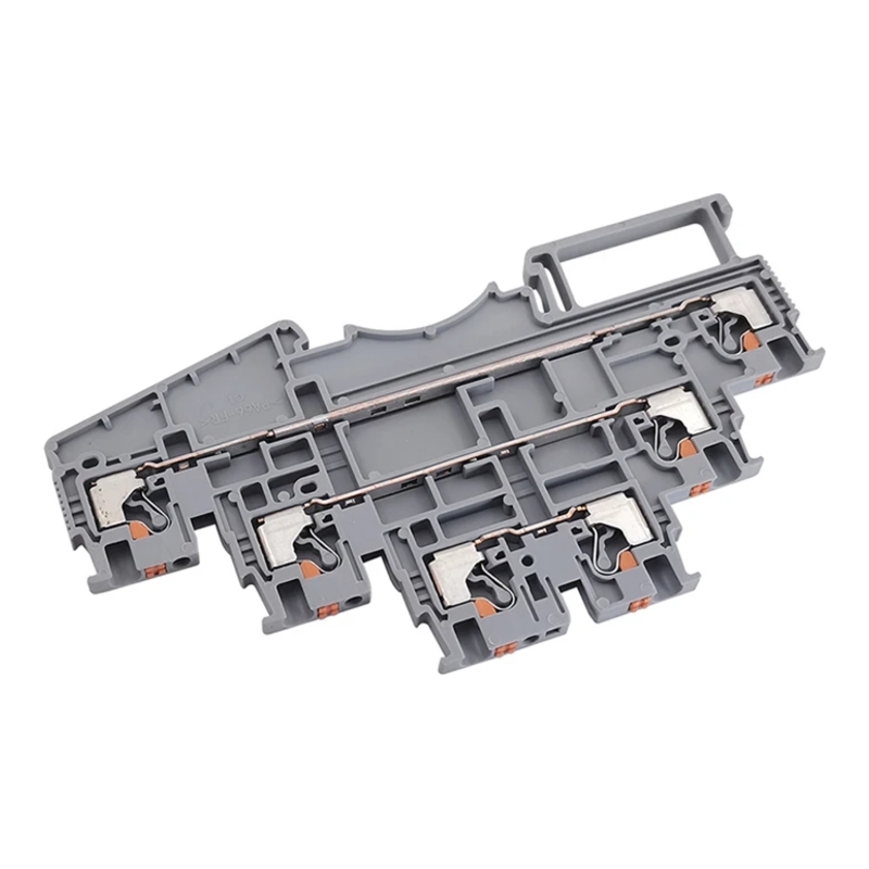 DS1.5-3L-01P-11-00Z(H) - Клемма серая трёхуровневая 1,5 мм² Push-in на DIN-рейку фото 1