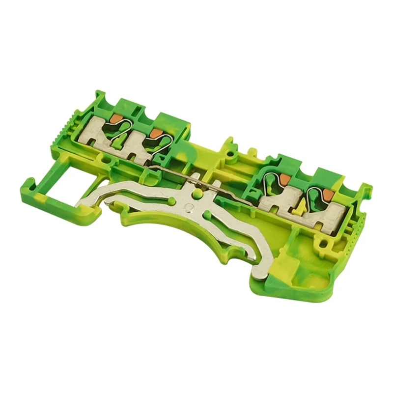 DS1.5-QU-PE-01P-1C-00Z(H) - Клемма "Земля" 4 контакта 1,5 мм² Push-in с контактом на DIN-рейку фото 1