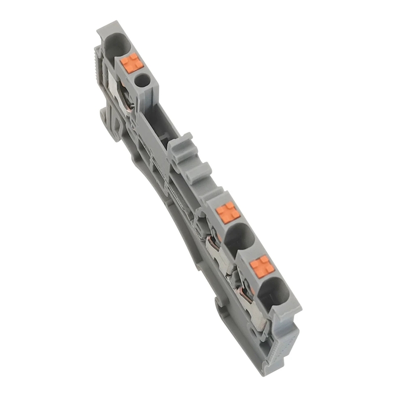 DS1.5-TW-01P-11-00Z(H) - Клемма серая 3 контакта 1,5 мм² Push-in на DIN-рейку фото 1