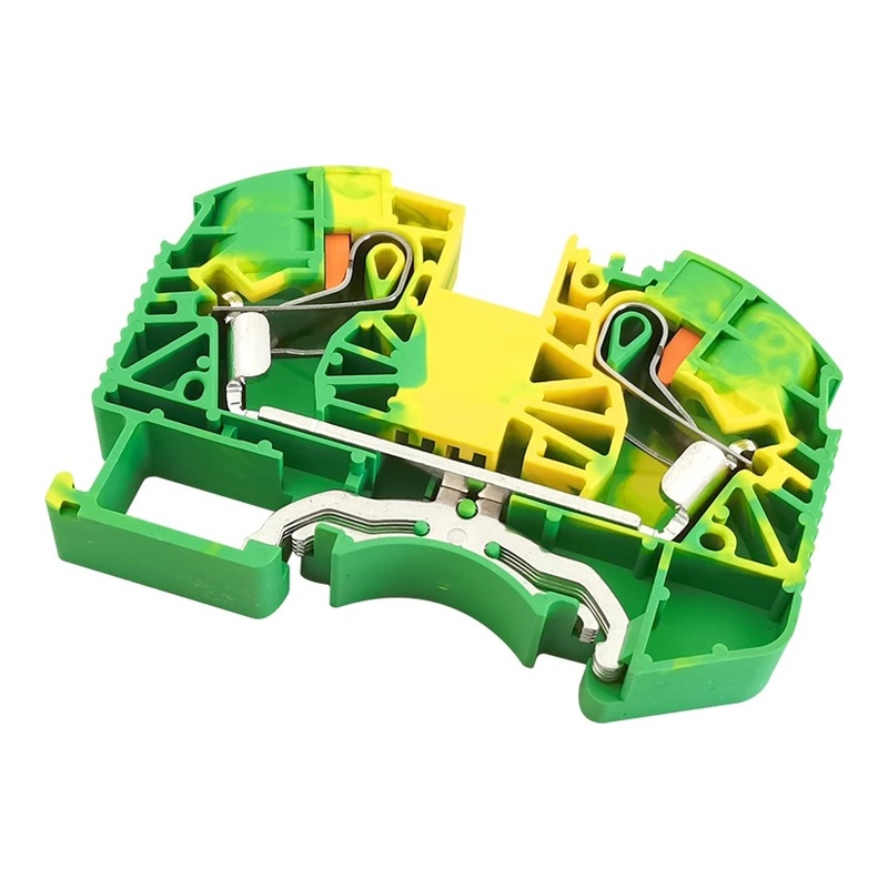 DS16-PE-01P-1C-00Z(H) - Клемма "Земля" 16 мм² Push In с контактом на DIN-рейку фото 1