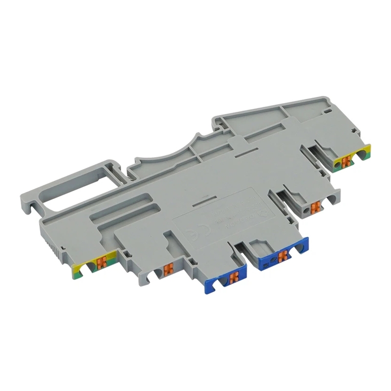 DS1.5-3L-L/N/PE-01P-11-00Z(H) - Клемма серая трёхуровневая 1,5 мм² Push-in с контактами N и "Земля" фото 1