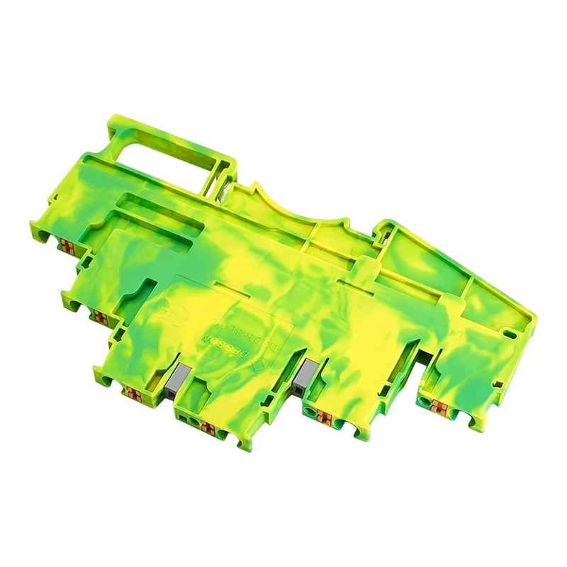 DS2.5-3L-PE-01P-1C-00Z(H) - Клемма "Земля" трёхуровневая 2,5 мм² Push-in с контактом на DIN-рейку фото 1
