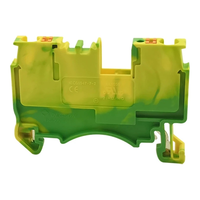 DS2.5-PE-01P-1C-00Z(H) - Клемма "Земля" 2,5 мм² Push-in с контактом на DIN-рейку фото 1