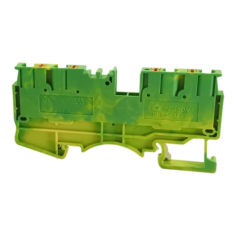 DS2.5-QU-PE-01P-1C-00Z(H) - Клемма "Земля" 4 контакта 2,5 мм² Push-in с контактом на DIN-рейку фото 1