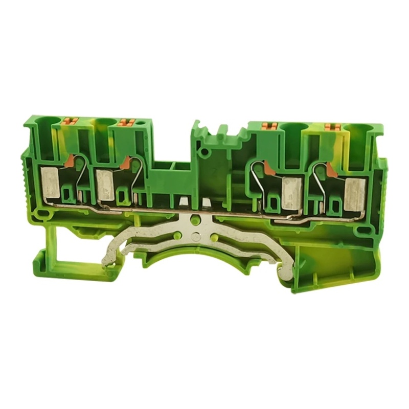 DS2.5-QU-PE-01P-1C-00Z(H) - Клемма "Земля" 4 контакта 2,5 мм² Push-in с контактом на DIN-рейку фото 1