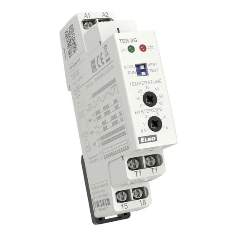 TER-3G  - Термостат с выносным сенсором 0...+60°С, AC/DC 24-240V (Pt100) фото 1