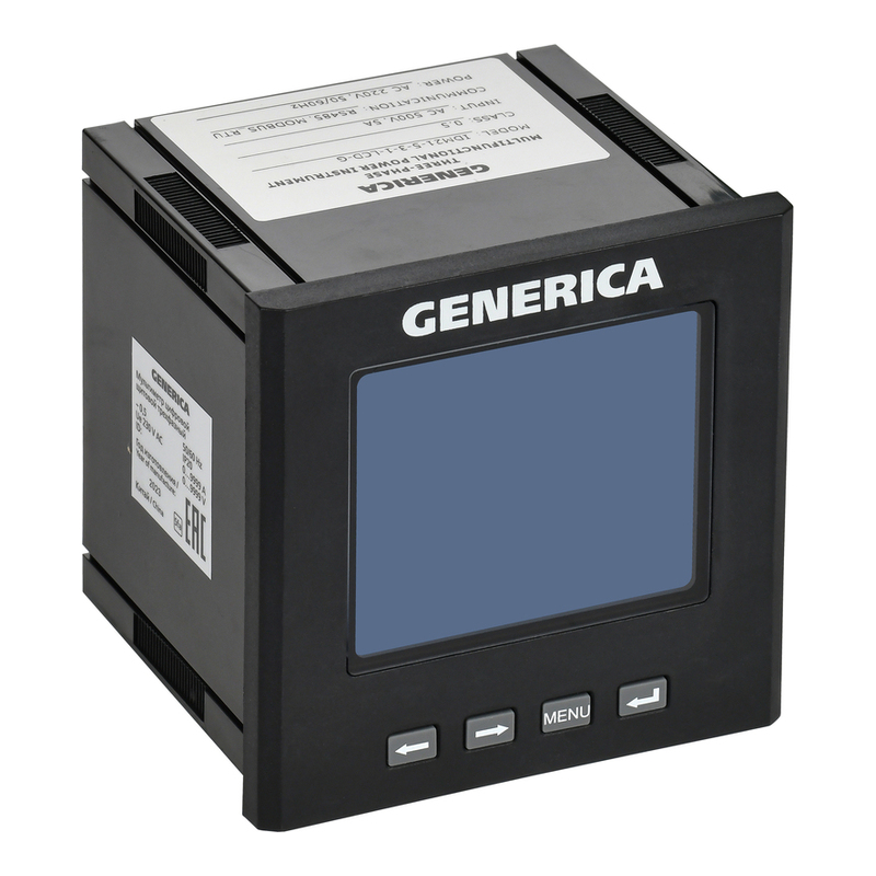 Мультиметр цифр. щит. 3-ф. RS-485 96х96 LCD GENERICA фото 1