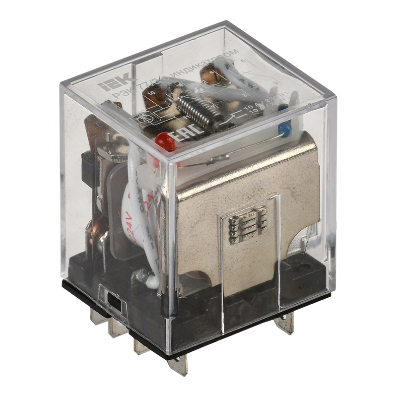 Реле промежуточное РЭК77/3 (LY3) 10А, 3CO, DC 24В (LED) IEK фото 1