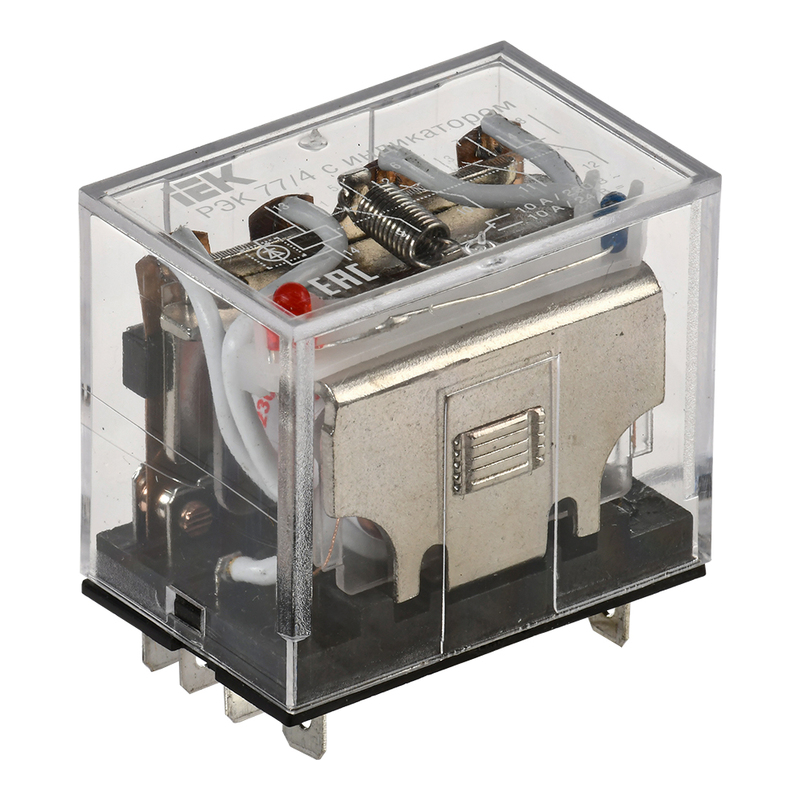 Реле промежуточное РЭК77/4 (LY4) 10А, 4CO, AC 220В (LED) IEK фото 1