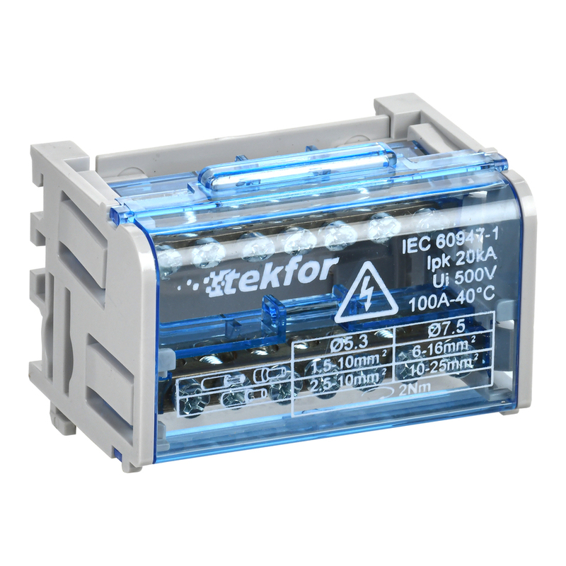 TEKFOR Шины на DIN-рейку (кросс-модуль) ШНК 2х7 L+PEN IEK фото 1