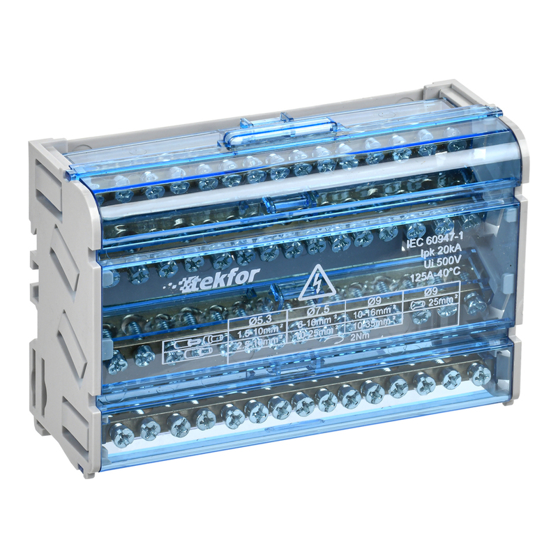 TEKFOR Шины на DIN-рейку (кросс-модуль) ШНК 4х15 3L+PEN IEK фото 1