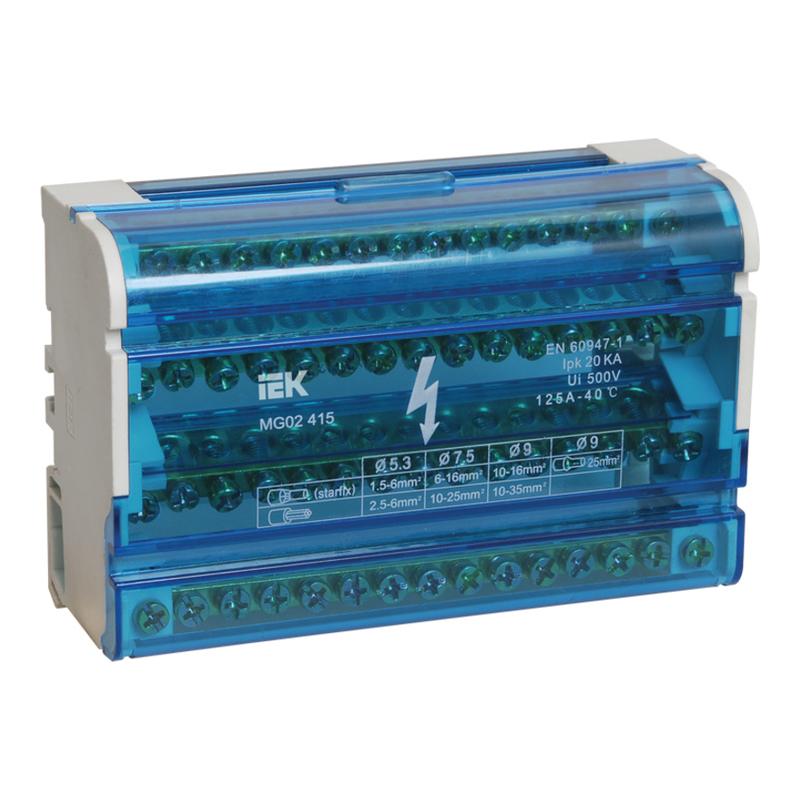 Шины на DIN-рейку (кросс-модуль) ШНК 4х15 3L+PEN IEK фото 1