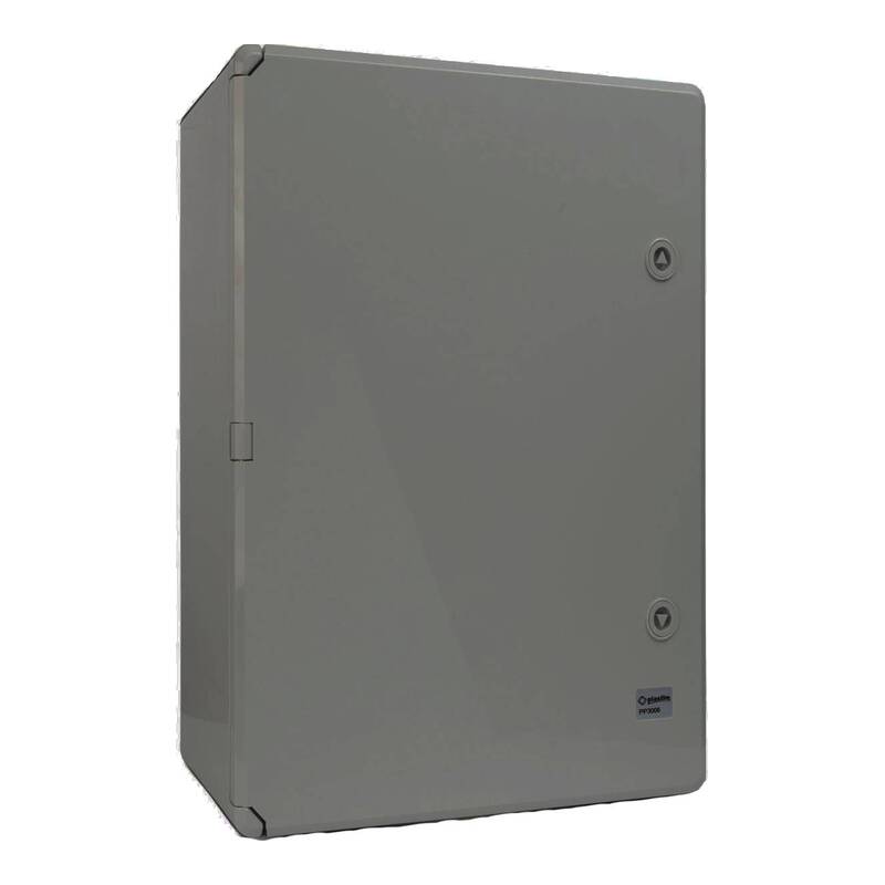 PP3006-7037 - Щит пластиковый 500х350х190 с монтажной платой, непрозрачная дверца, RAL 7037, IP65 фото 1