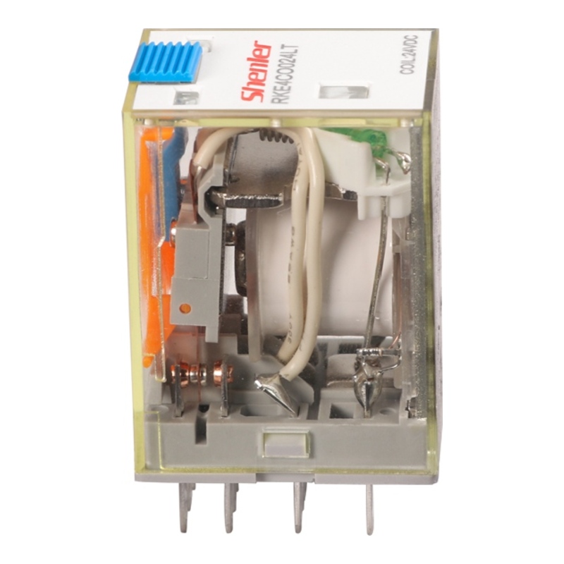 RKE4CO024LT - Реле миниатюрное 5A, 4CO, DC 24V (индикатор, LED, кнопка тест) фото 1