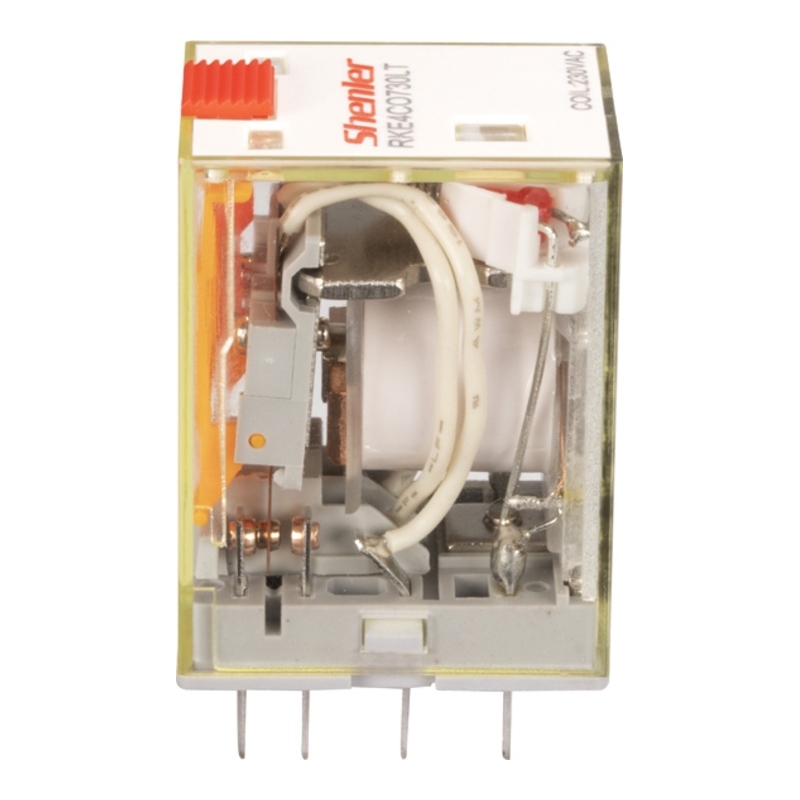 RKE4CO730LT - Реле миниатюрное 5A, 4CO, AC 230V (индикатор, LED, кнопка тест) фото 1