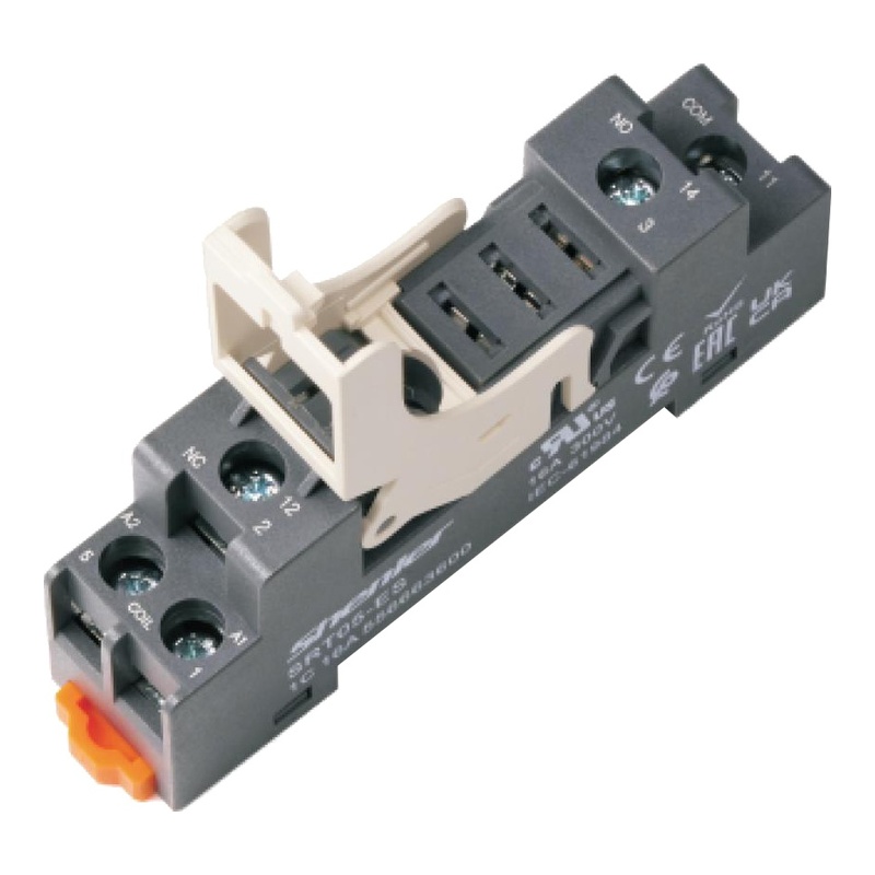 SRT05-ES+SR20L - Розетка с фиксатором для 1 контактных реле RFT, винтовые зажимы, 16A фото 1