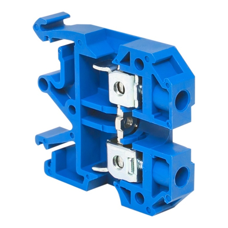 UT2-6(T) BLUE - Клеммник 6 мм² Синий на DIN-рейку фото 1